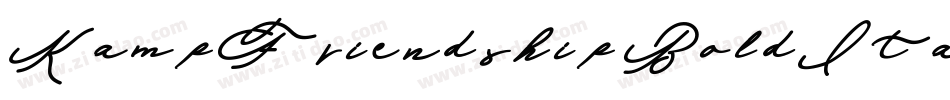 KampFriendship BoldItalic字体转换